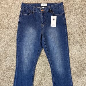 New Ashley Mason Women's Straight Leg Jeans Dark Wash Stretch Denim Size 9